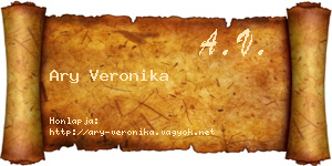 Ary Veronika névjegykártya