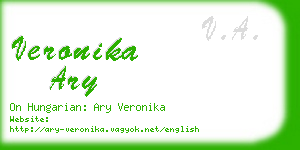 veronika ary business card